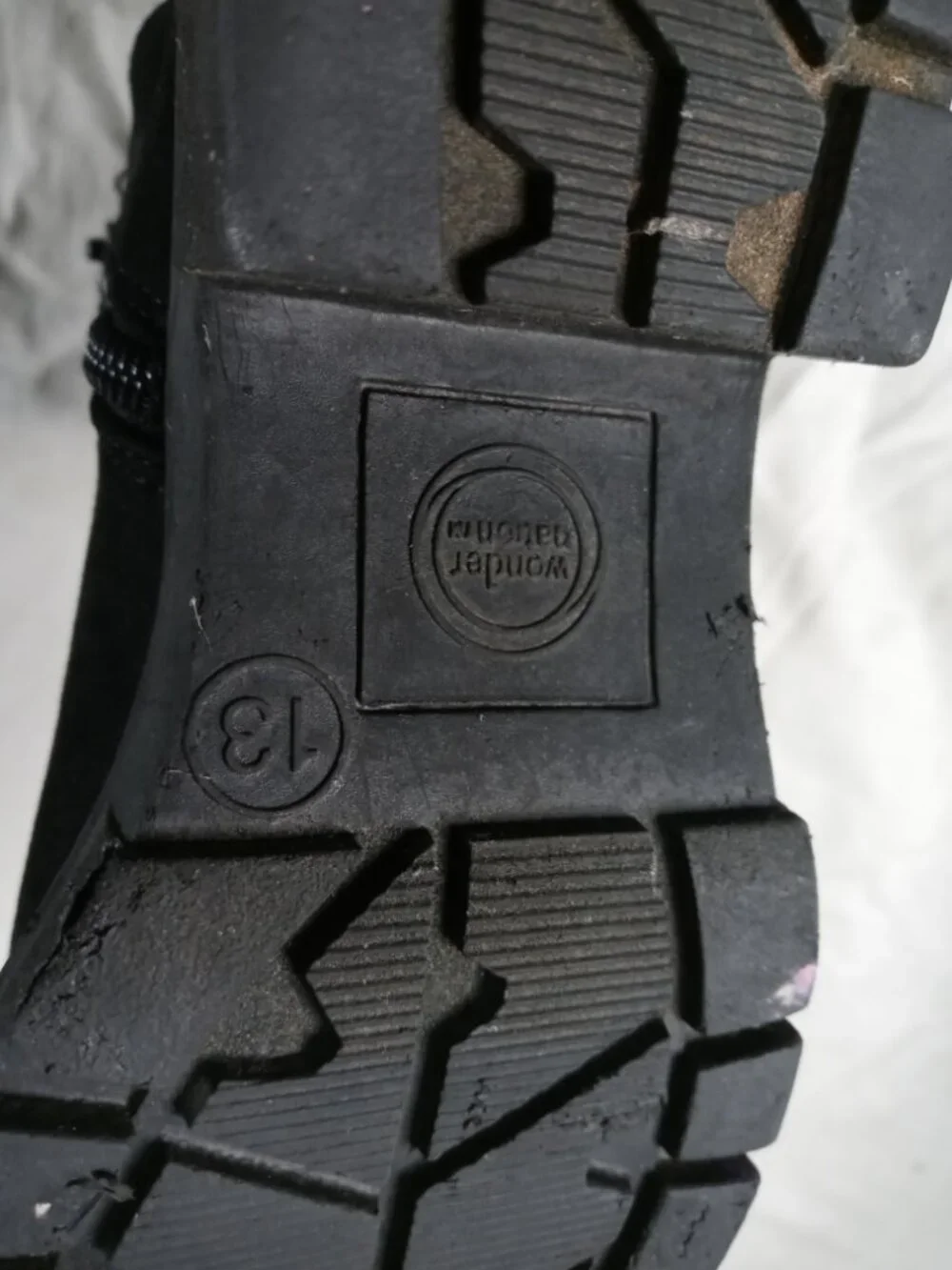 Wonder Nation Girls Black Suede Chelsea Ankle Kids Boots Size 13 in Good Cond